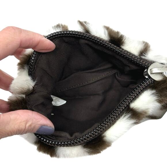 NWT Pottery Barn teen Fur Pouch small zebra - Picture 5 of 7
